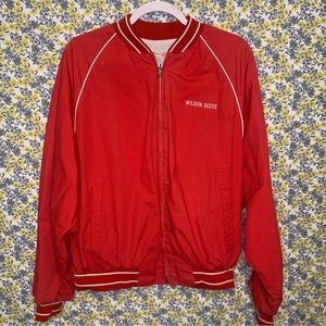 Vintage 70's Red King Louie Pro Fit Wilson Seeds Union Made Jacket